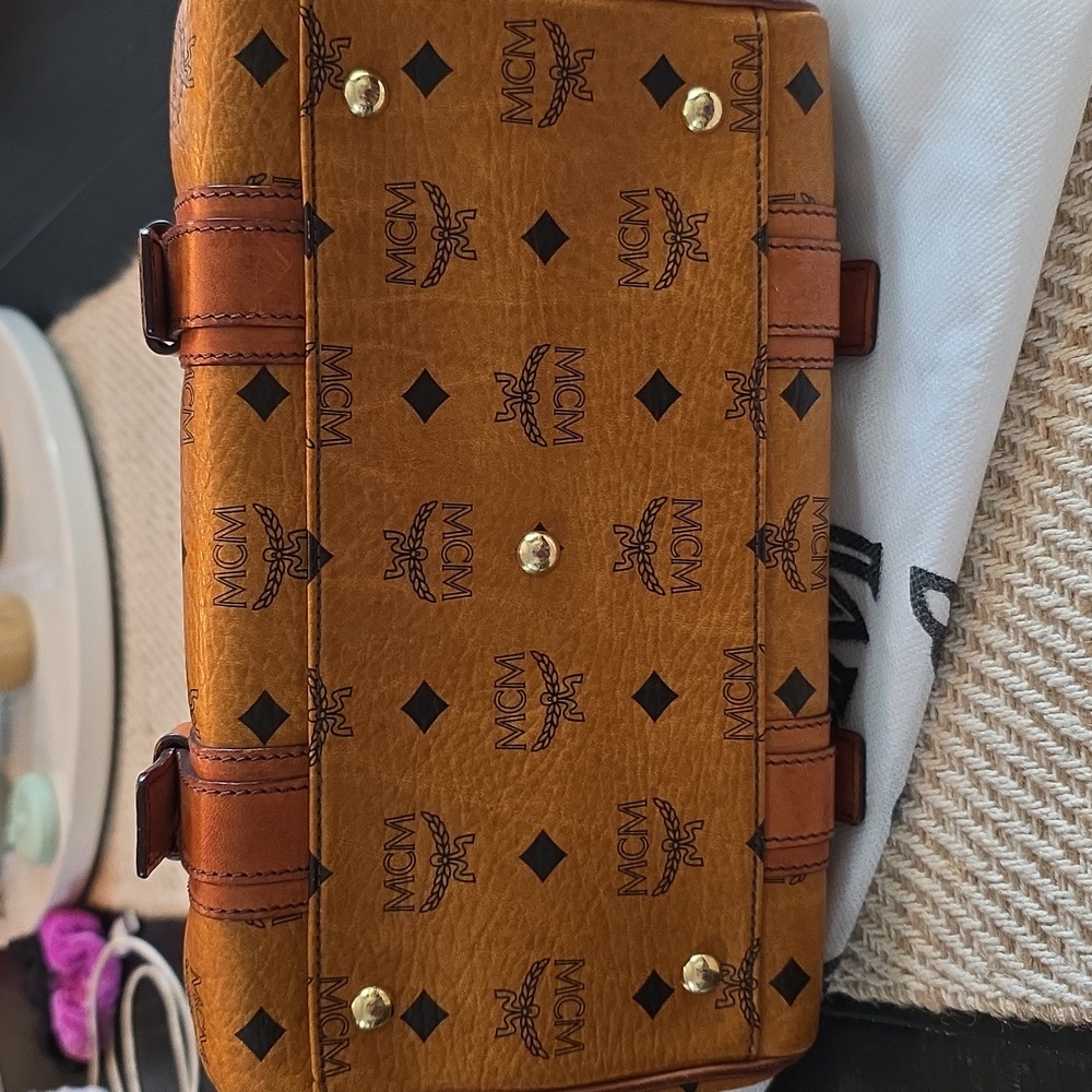 MCM Cognac Visetos Satchel - Picture 6 of 12